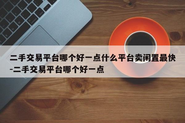 二手交易平台哪个好一点什么平台卖闲置最快-二手交易平台哪个好一点